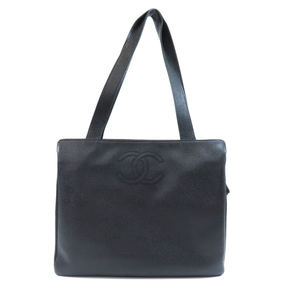 Chanel Cocomark Tote Bag Black Caviar Skin